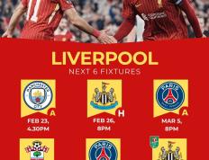 利物浦客场大胜，继续领跑积分榜